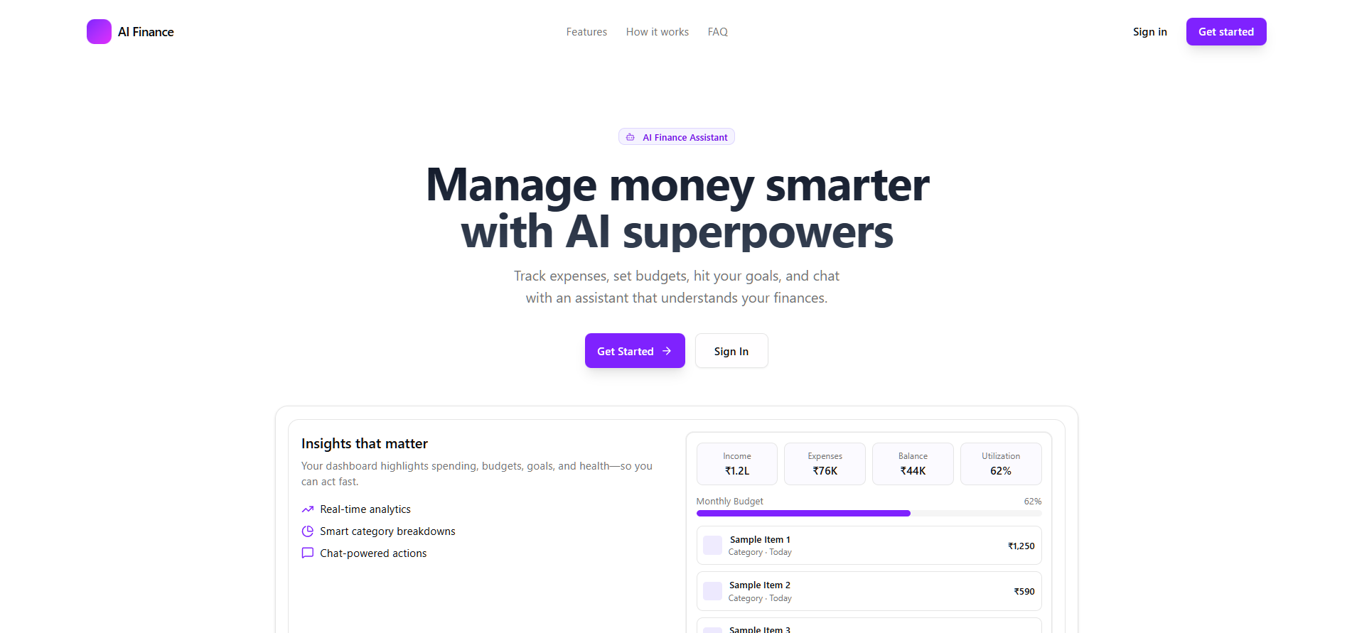 AI Finance Assistant
