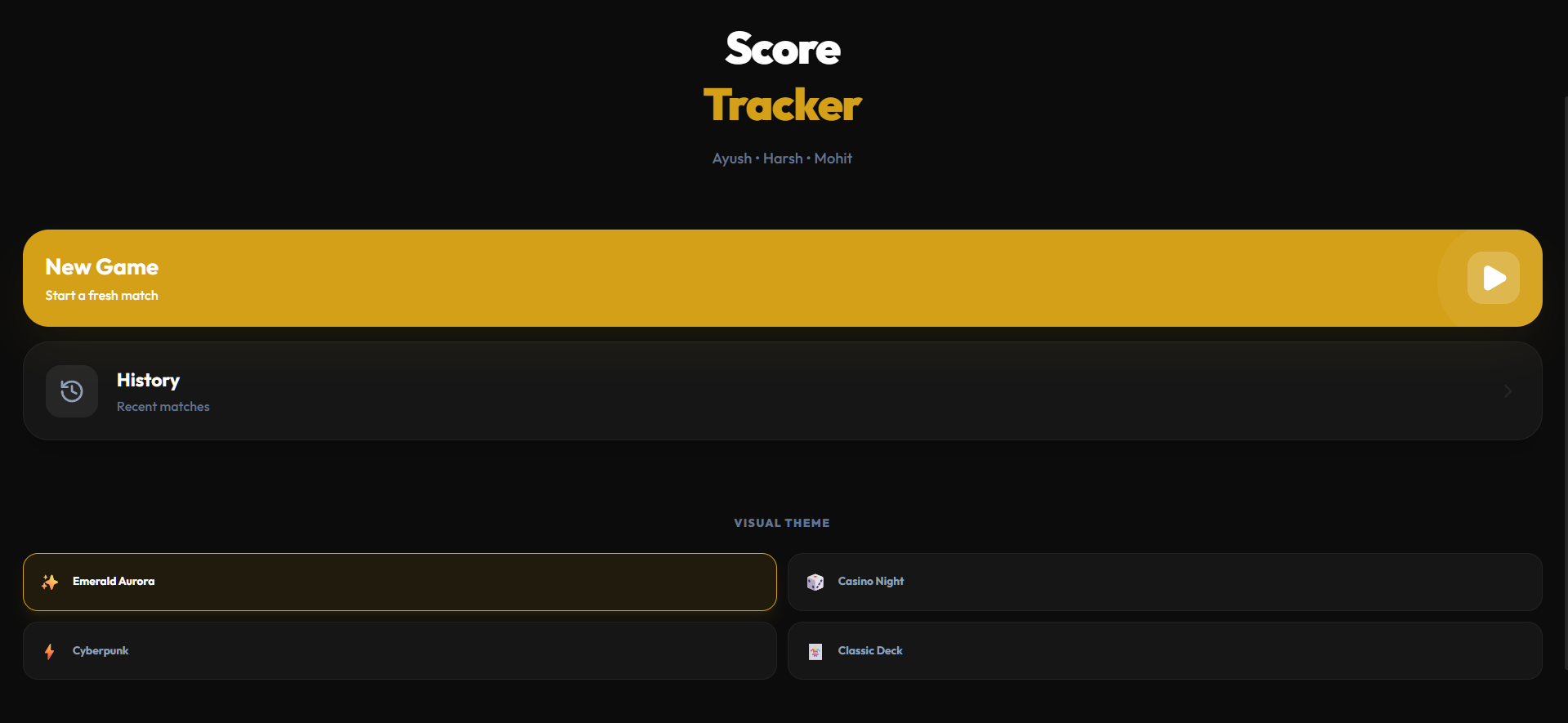 Call Break Score Tracker